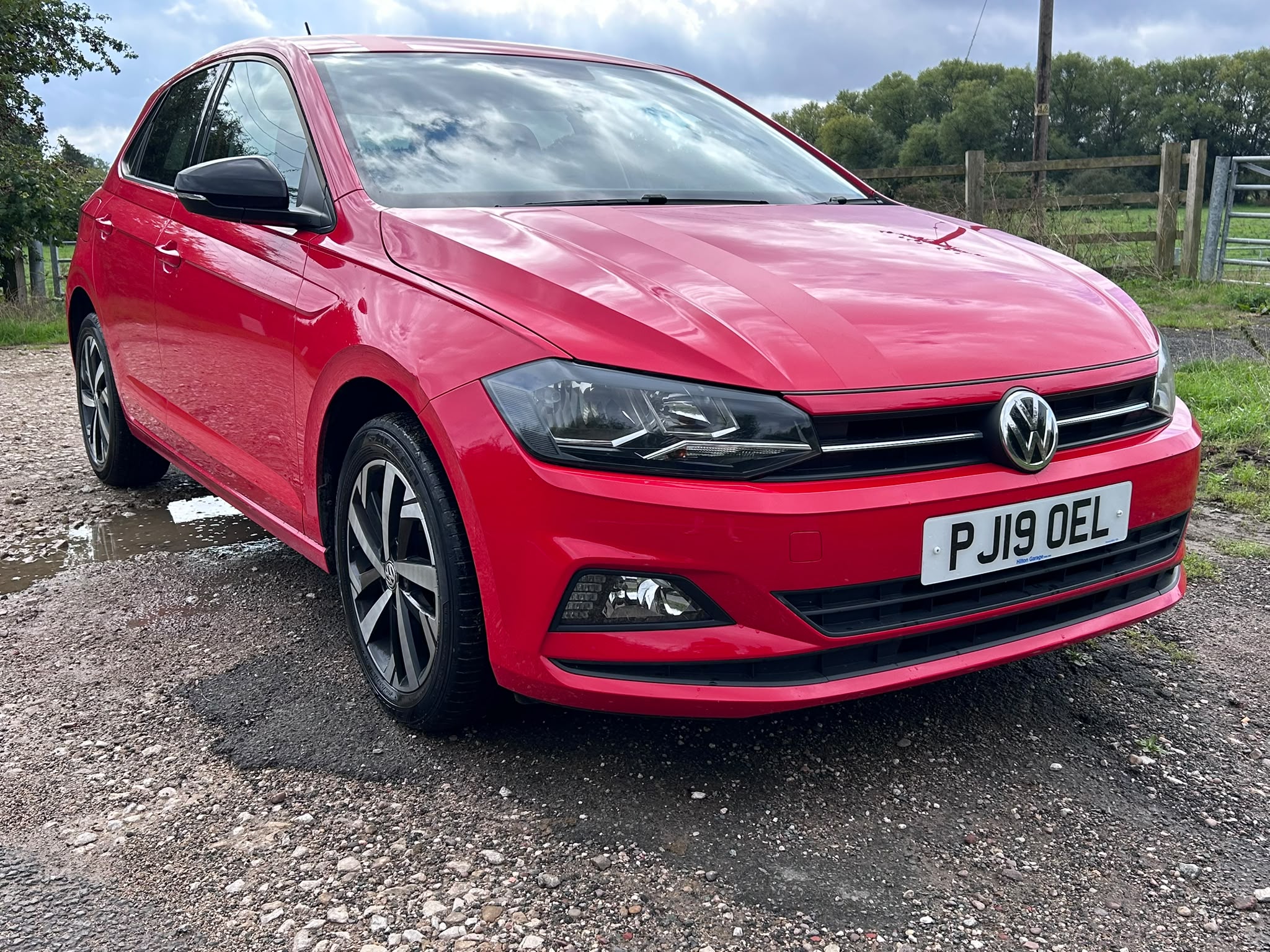 2019 Volkswagen Polo Beats Flash Red - front three-quarter view