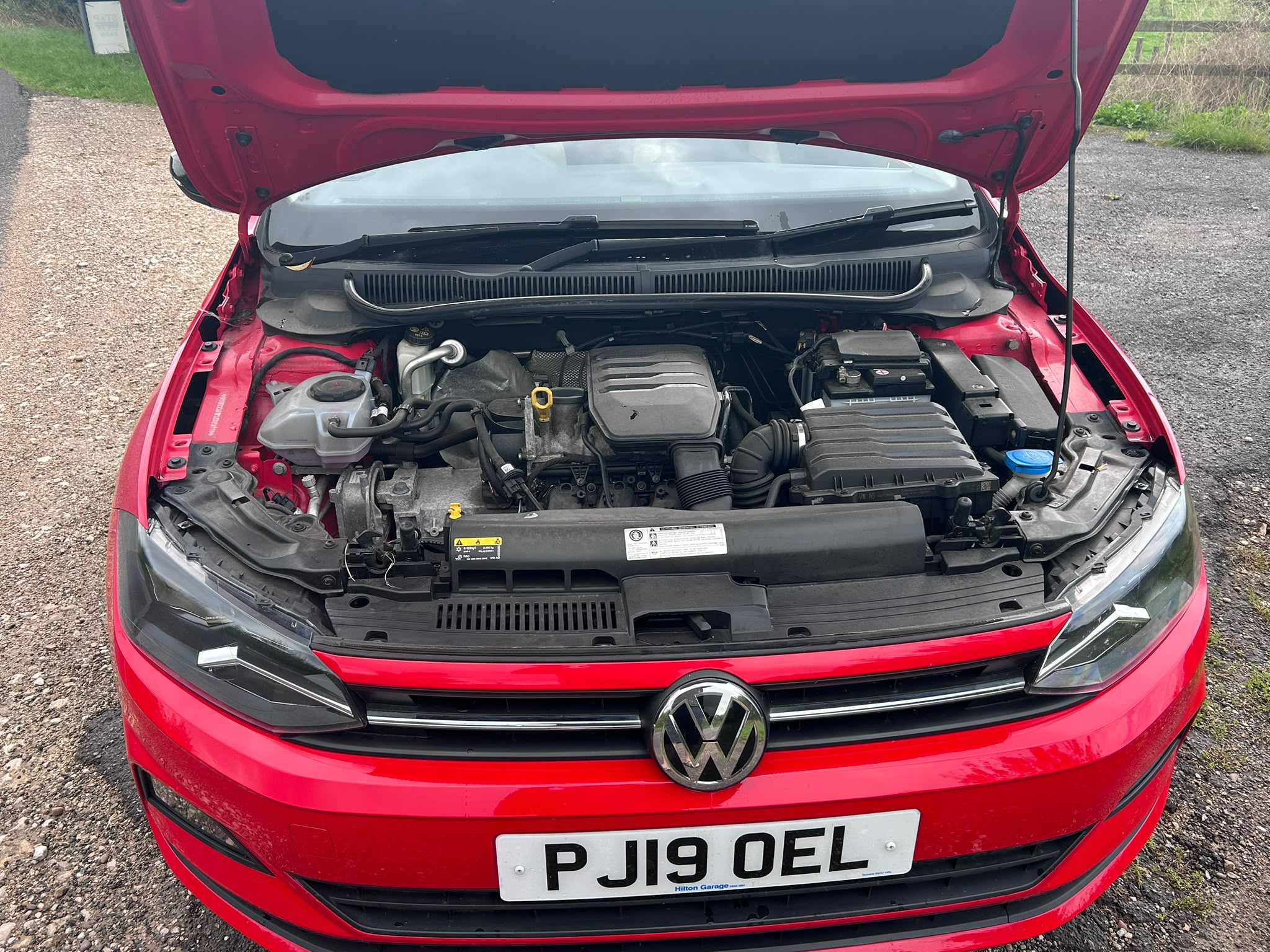 2019 Volkswagen Polo Beats Flash Red - engine bay